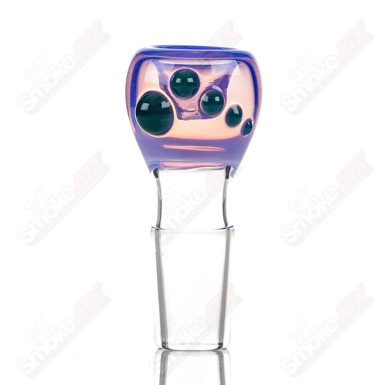 #8 18mm Full Color Push Slide Bowl Dustorm Glass - Smoke ATX