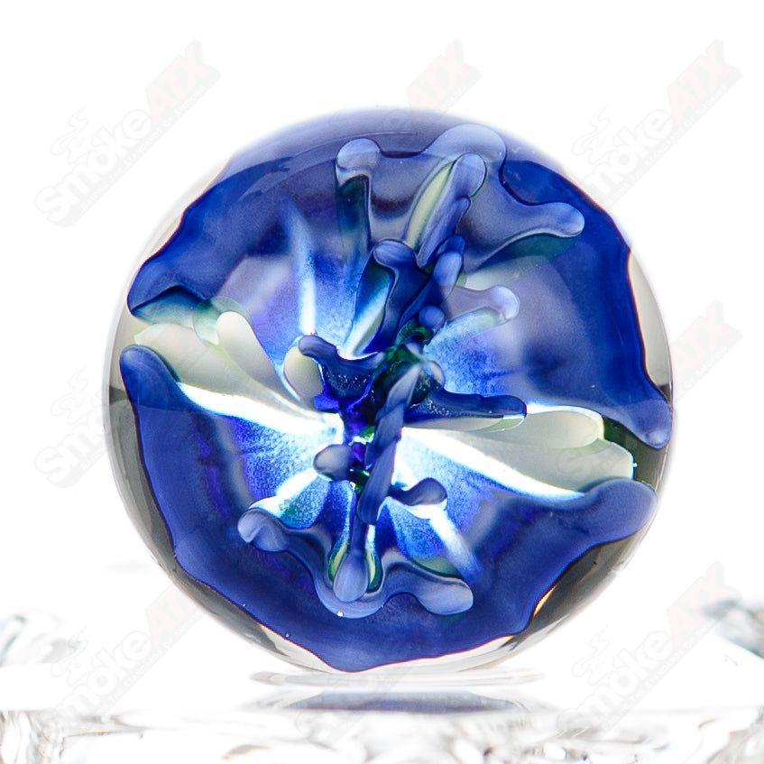 Blue Flower Topper Marble Kobuki Glass Kobuki Glass - Smoke ATX