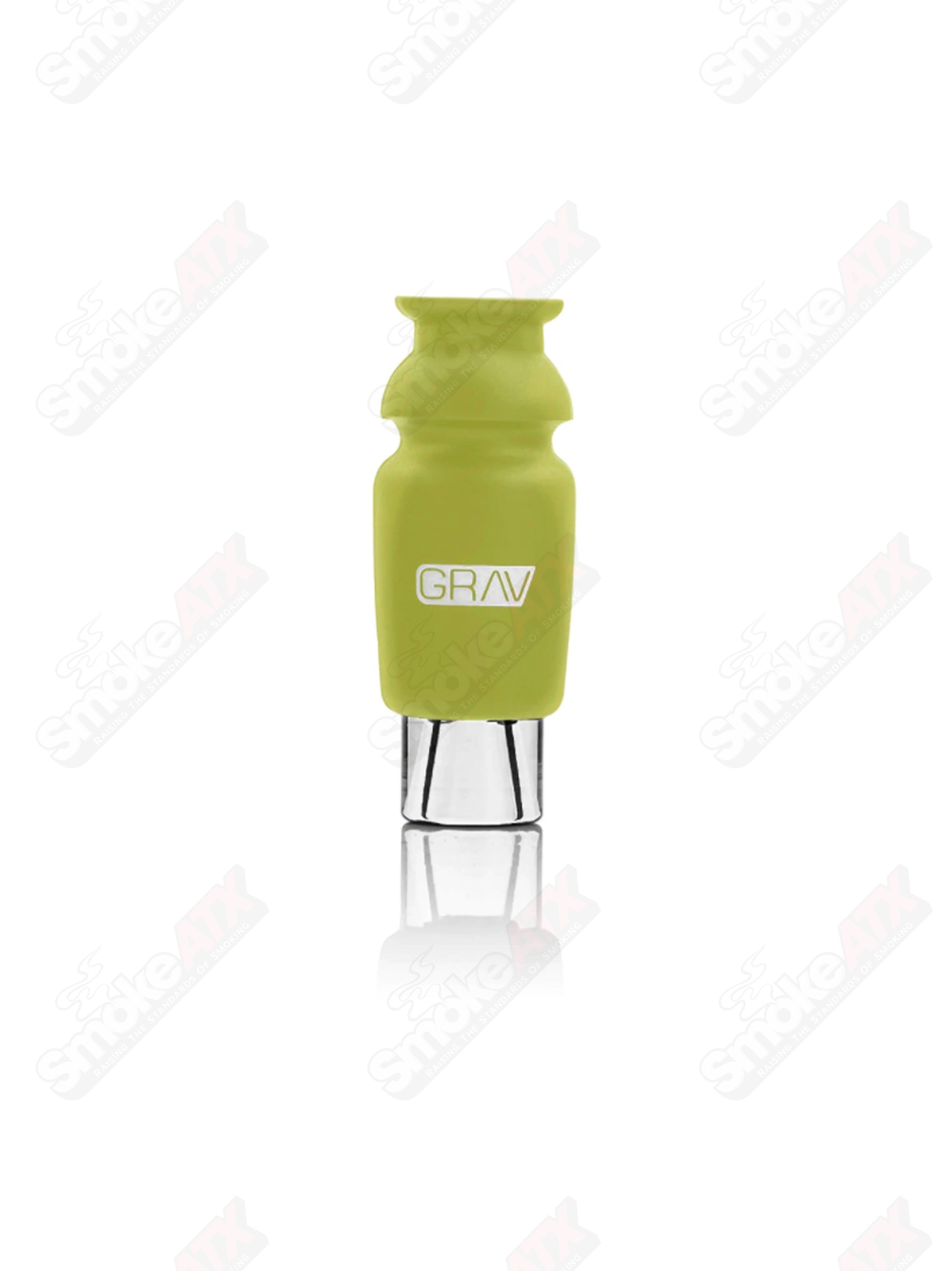 Avocado Green Silicone Capped Glass Crutch Grav - Smoke ATX