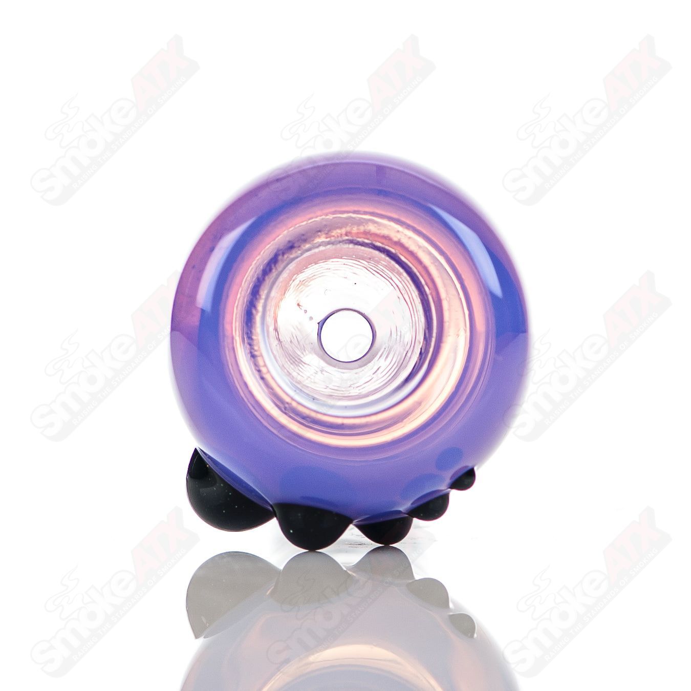 16 18mm Full Color Push Slide Bowl Dustorm Glass - Smoke ATX