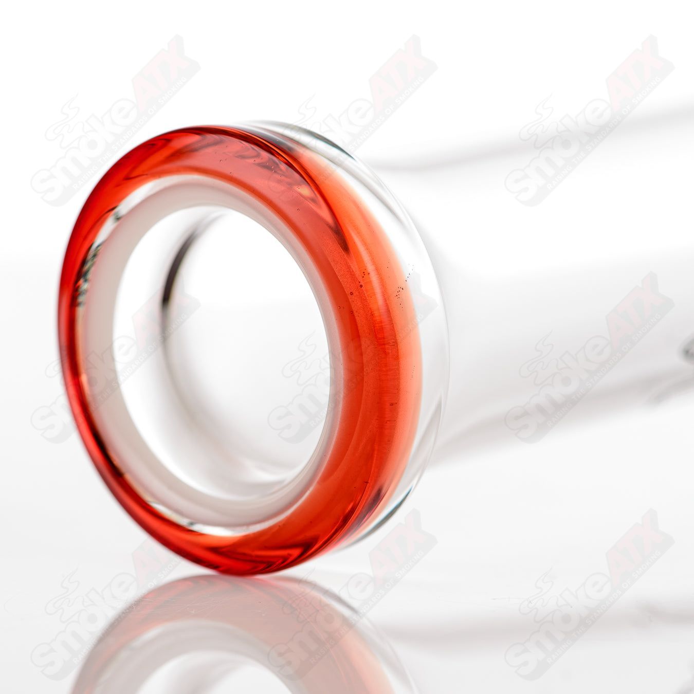 #2 18mm Circ to 13 Arm Perc w Color Foot/Mouthpiece Accents Toro Glass - Smoke ATX