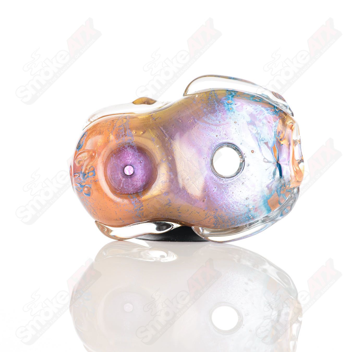 #5 Donut Chillum Glass by Nobody - Smoke ATX