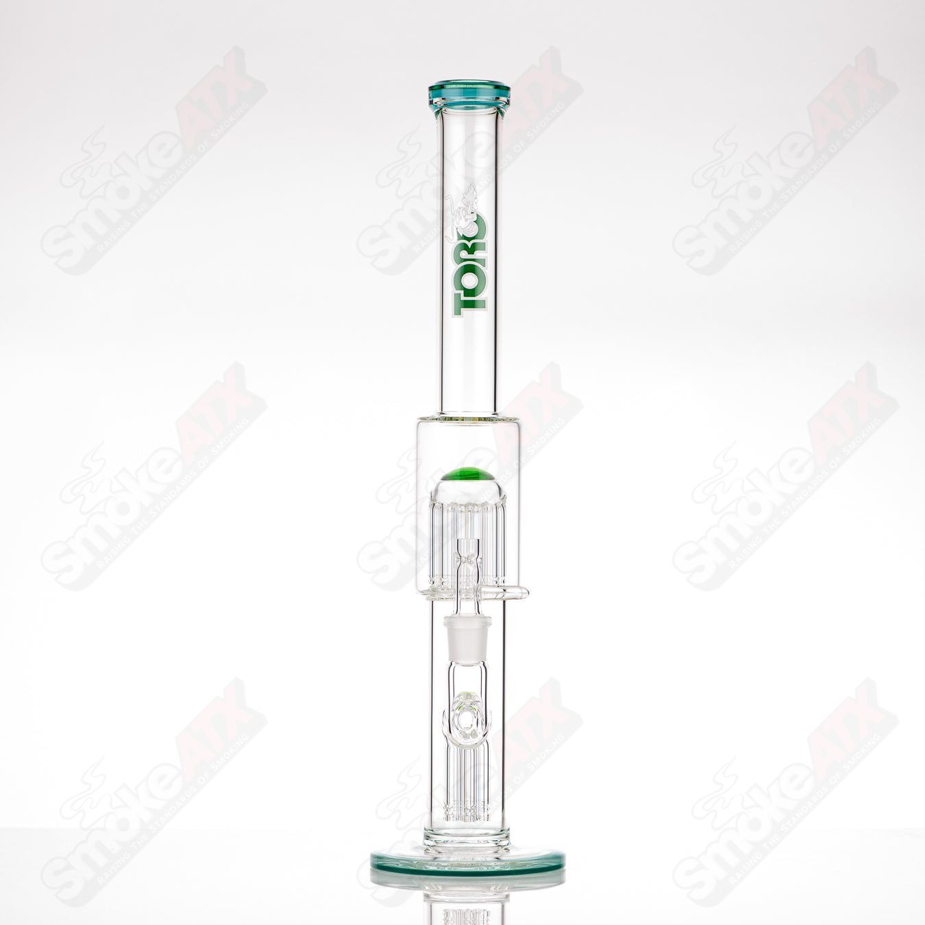 #1 18mm 7/13 Arm Perc w Color Cap Toro Glass - Smoke ATX