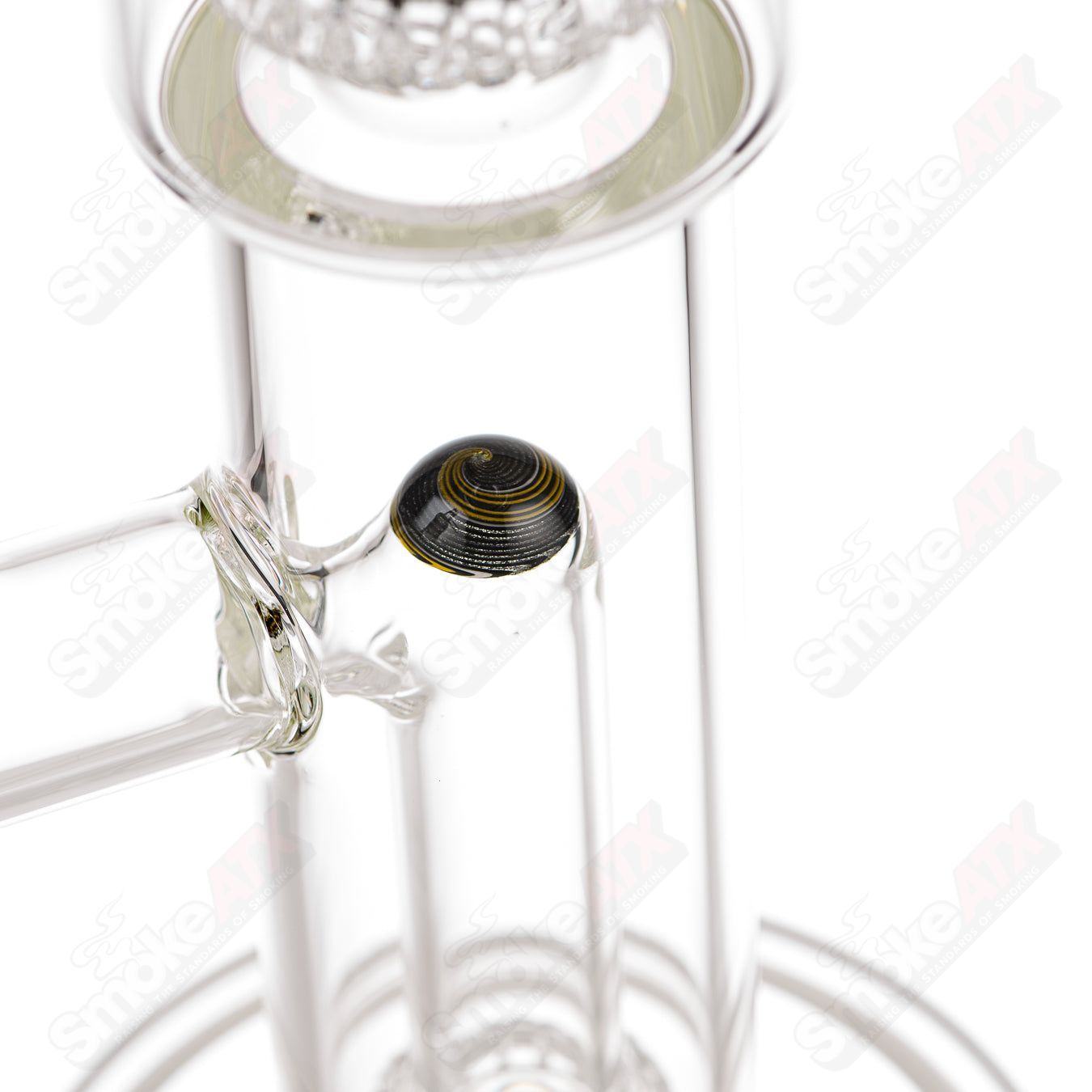 #1 18mm Full size Circ to Circ w Worked Sections Toro Glass - Smoke ATX