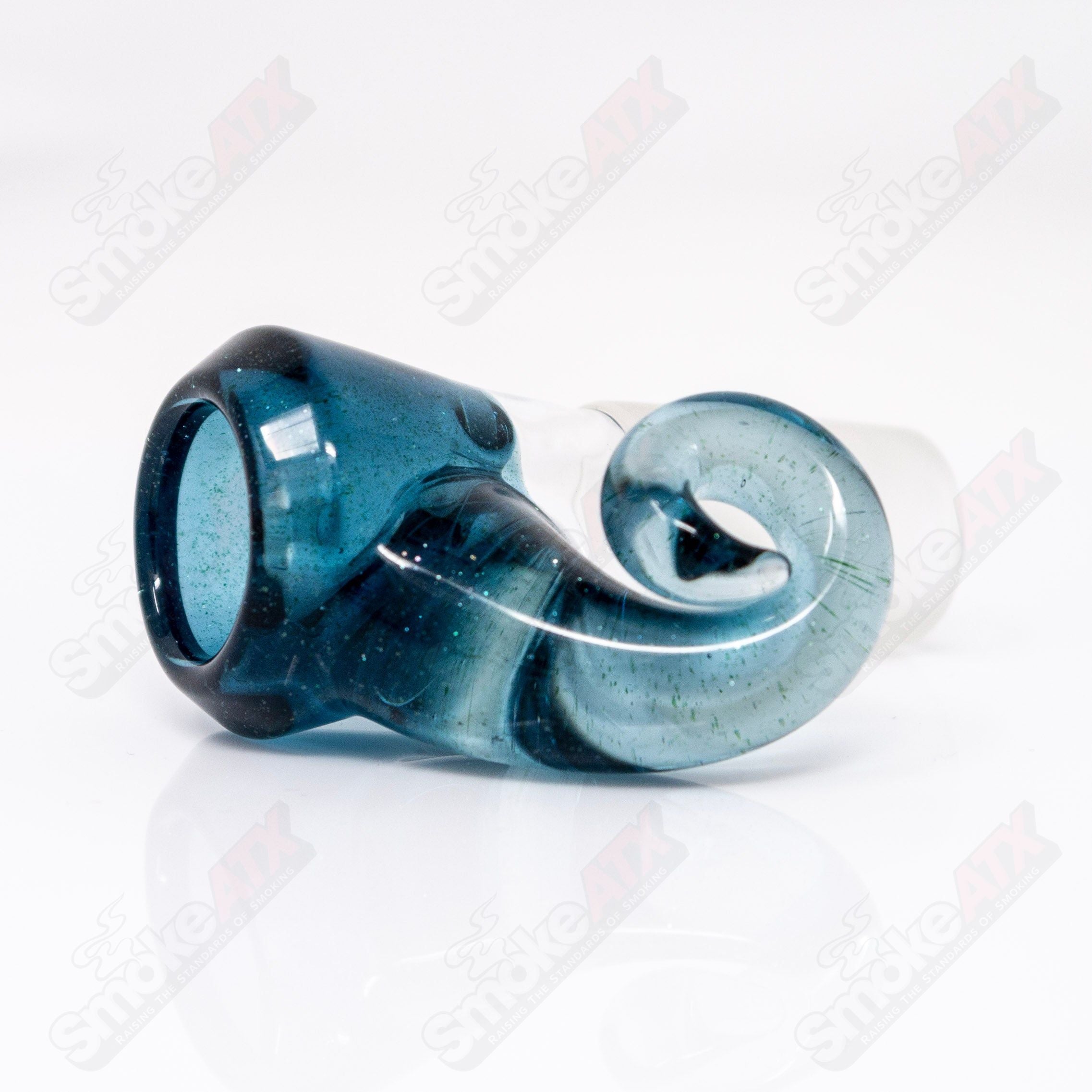 Blue Stardust 18mm Full Accent Slide Black T Glass #2 - Smoke ATX