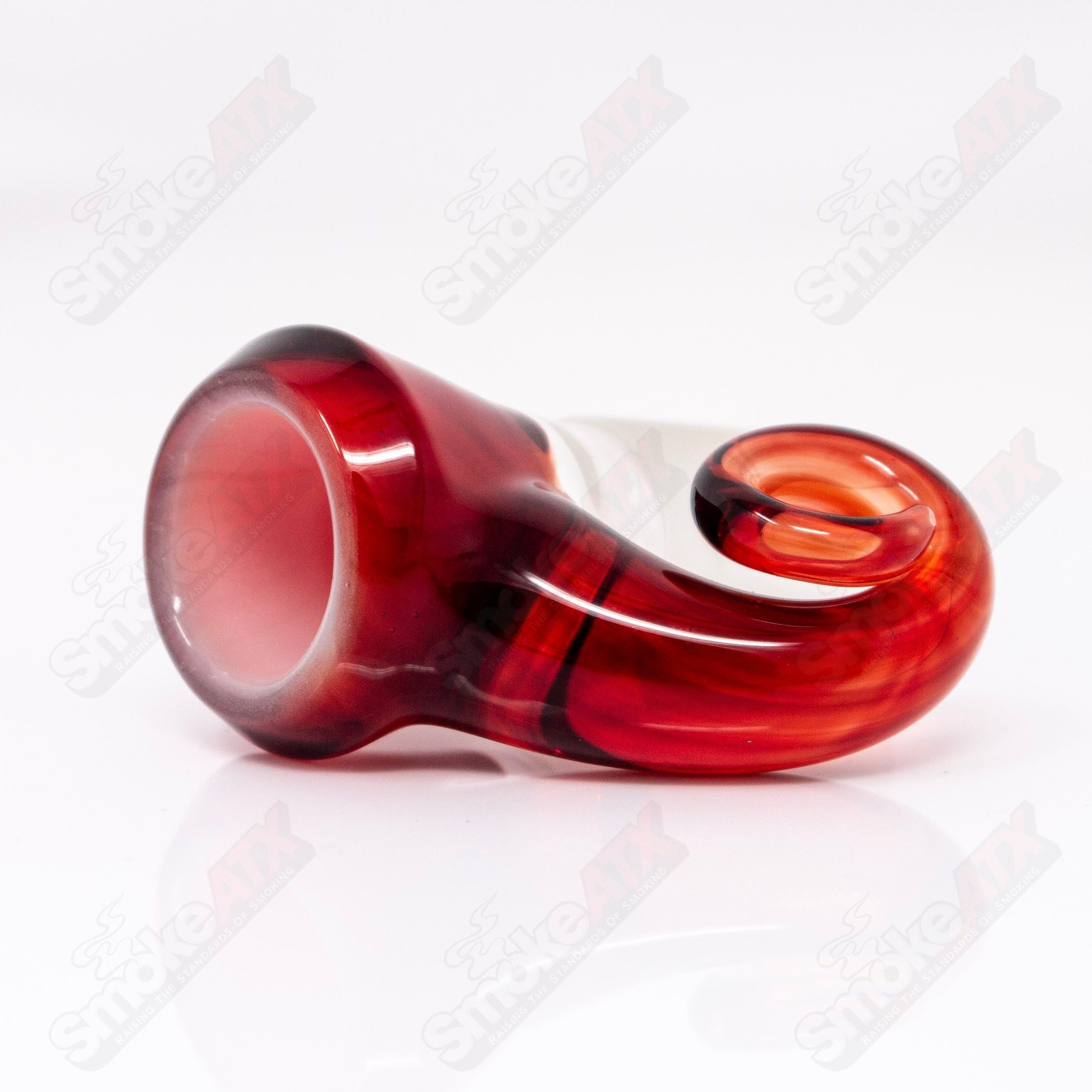 Pom Over White 18mm Full Accent Slide Black T Glass #1 - Smoke ATX