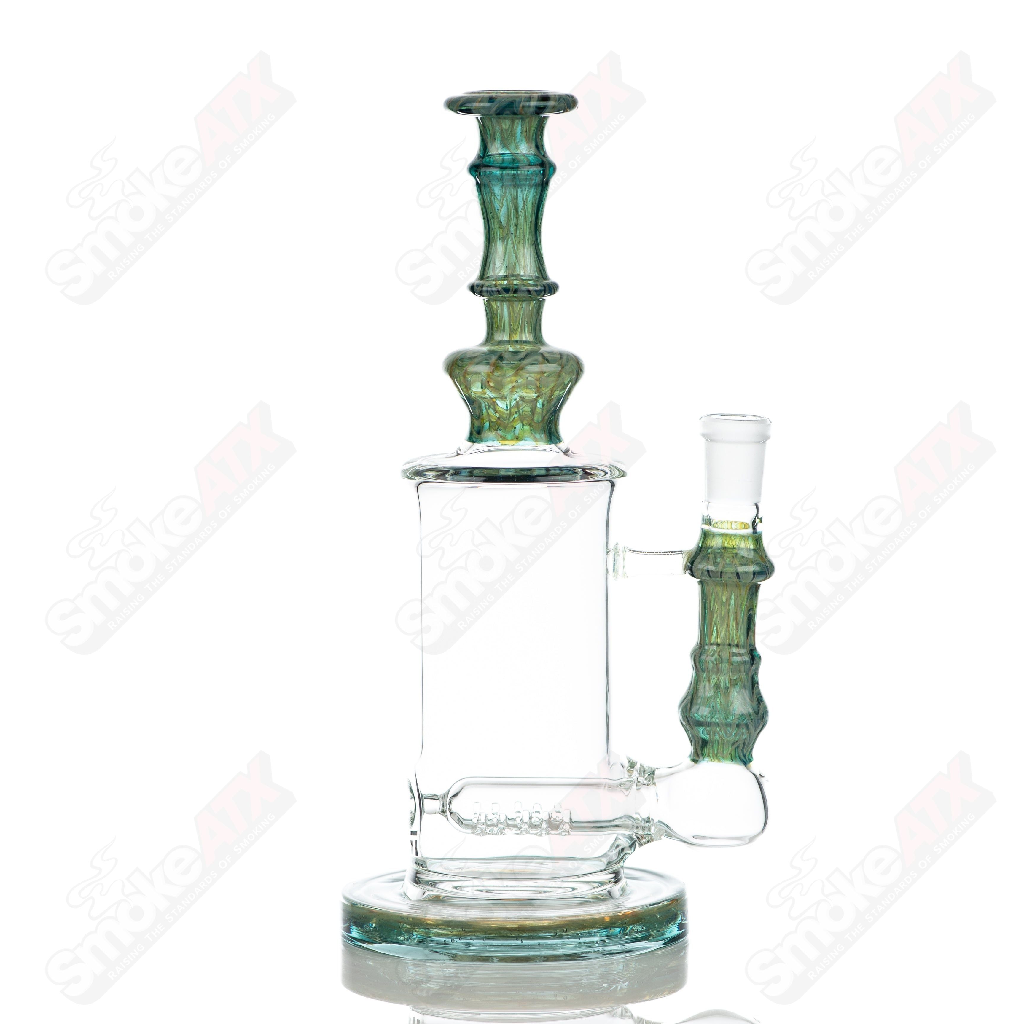 #3 14mm 60mm Wrap n Rake Inline Tube Tagle Glass - Smoke ATX