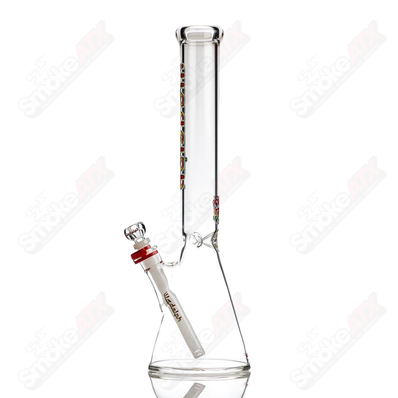 17" 5mm (Rasta) Short Beaker Illadelph - Smoke ATX