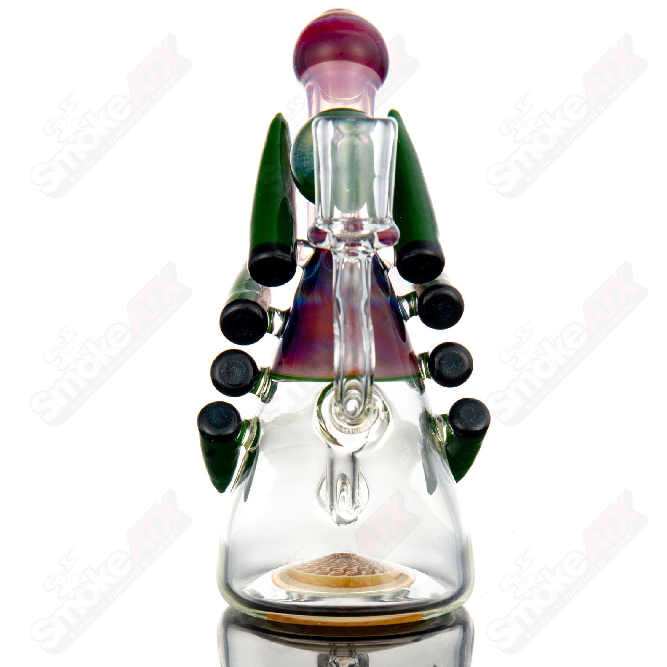 Color Accent Horned Bub Rig Yunk Glass - Smoke ATX