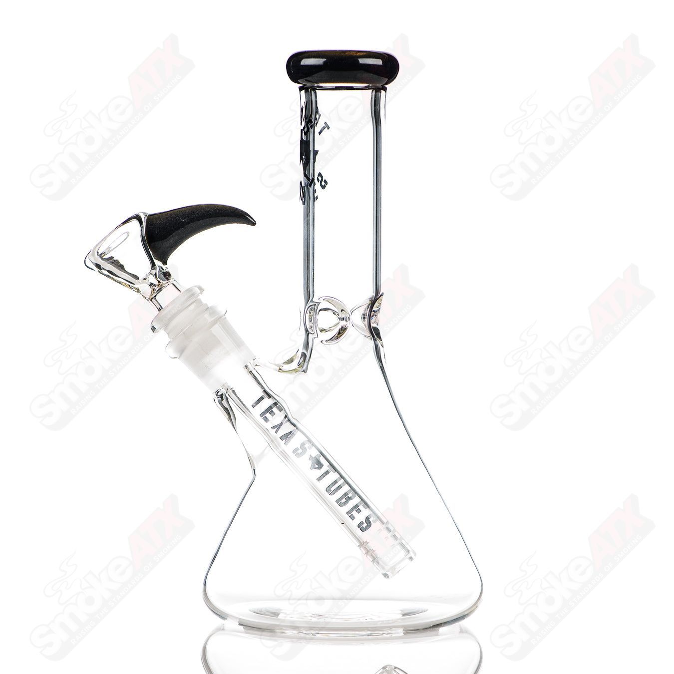 #2 14mm 8.5in Color Beaker Texas Tubes - Smoke ATX