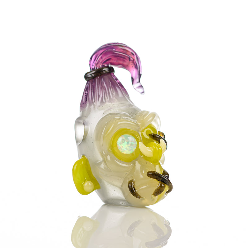Stitched Gorilla Head Pendant Firefly x Ghost Glass - Smoke ATX