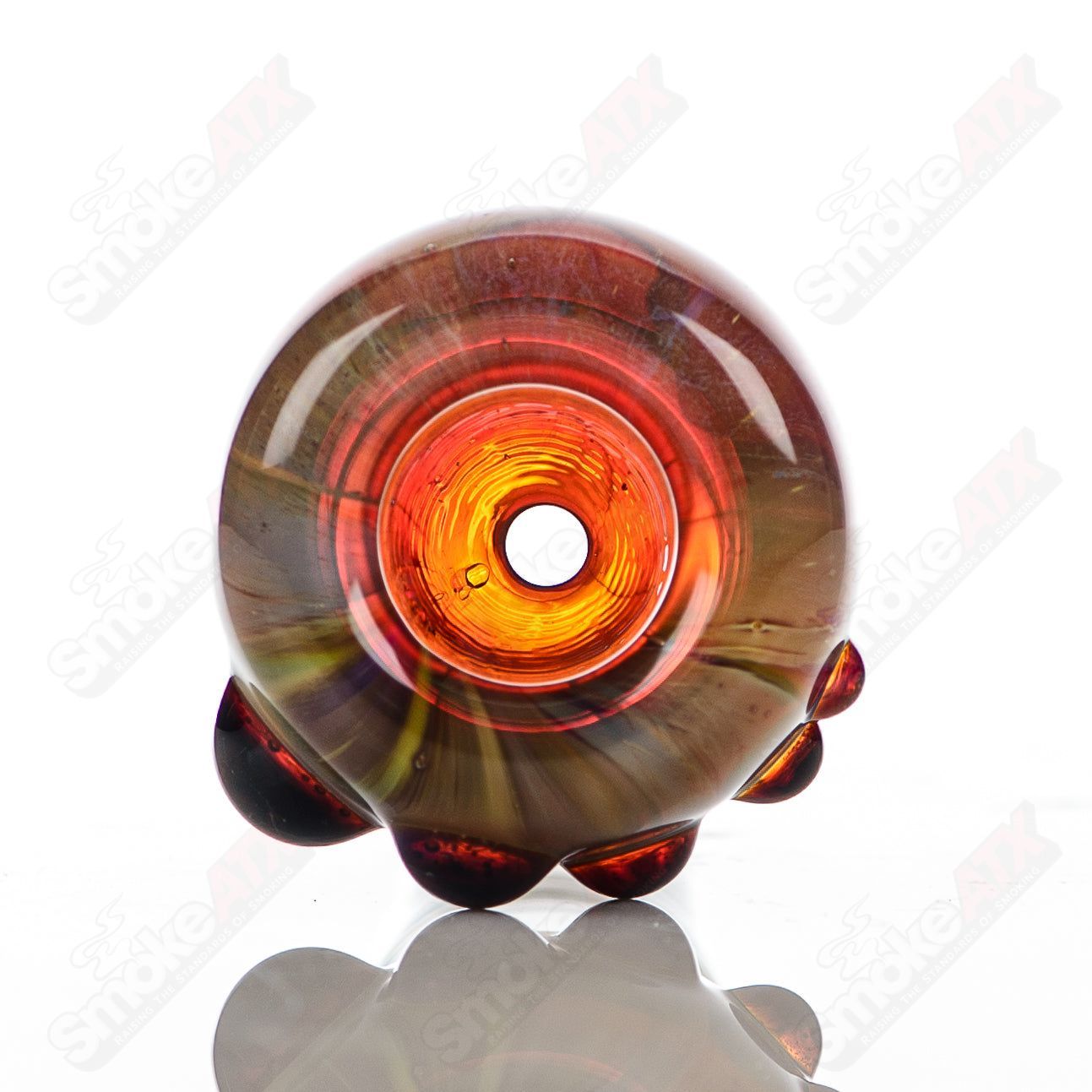 25 18mm Full Color Push Slide Bowl Dustorm Glass - Smoke ATX