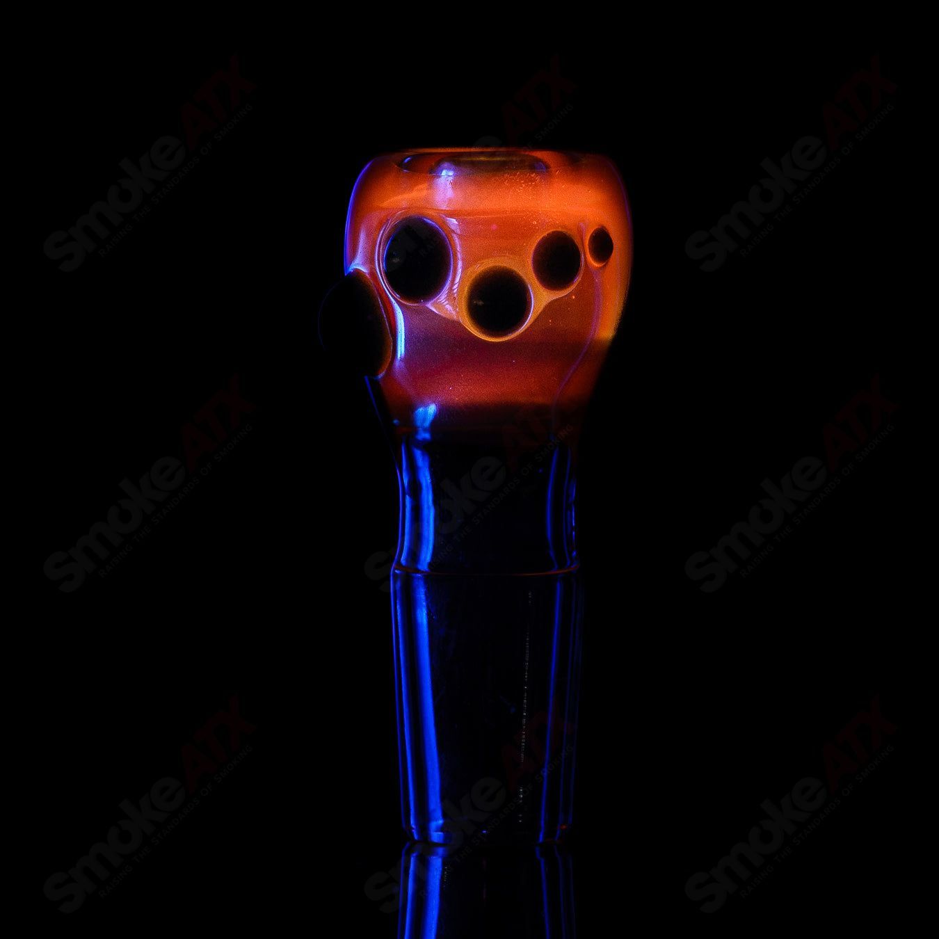 #28 18mm Full Color Push Slide Bowl Dustorm Glass - Smoke ATX