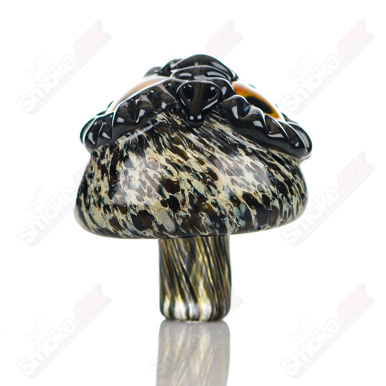 #8 Spotted Owl Carb Cap Four Winds Flameworks - Smoke ATX