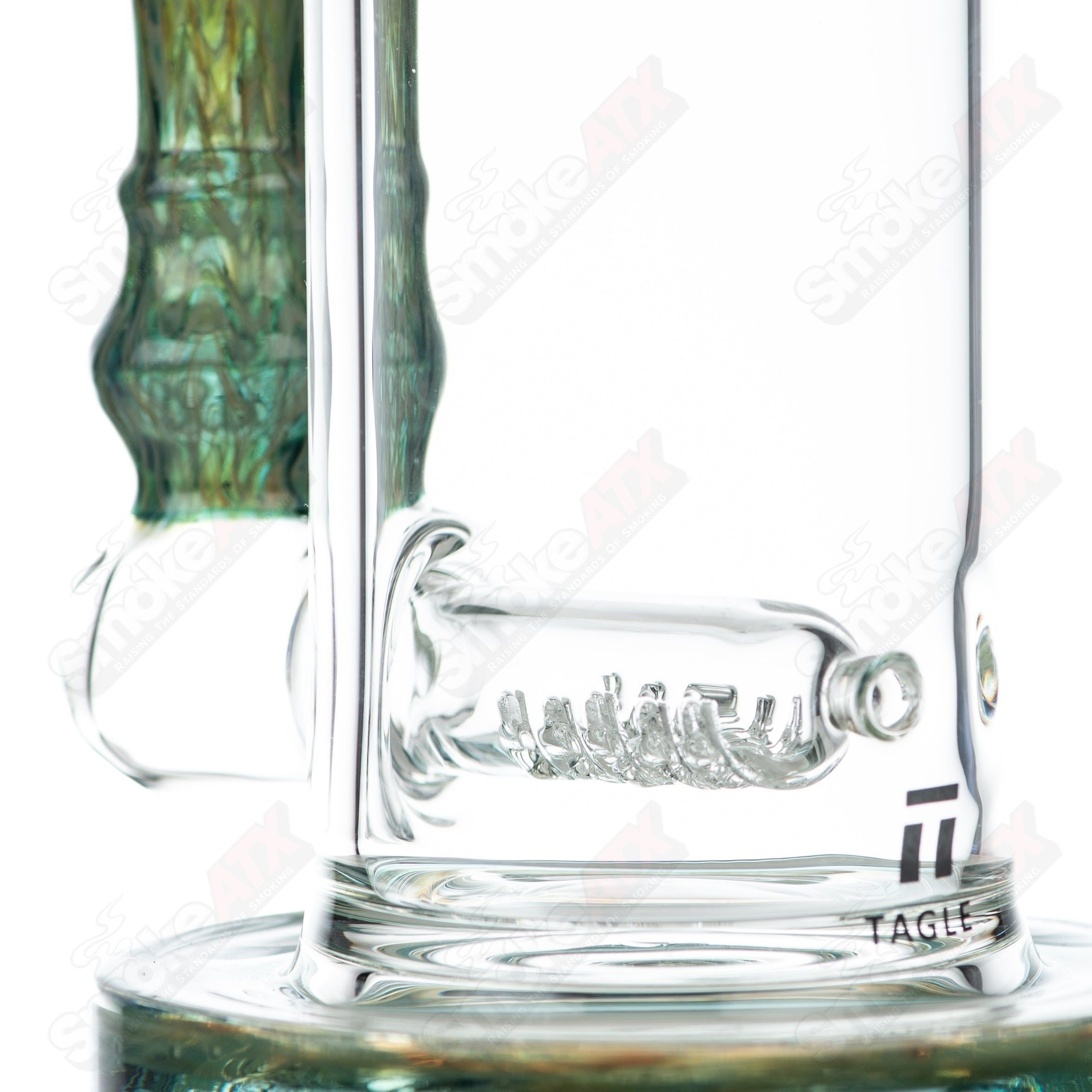 #3 14mm 60mm Wrap n Rake Inline Tube Tagle Glass - Smoke ATX