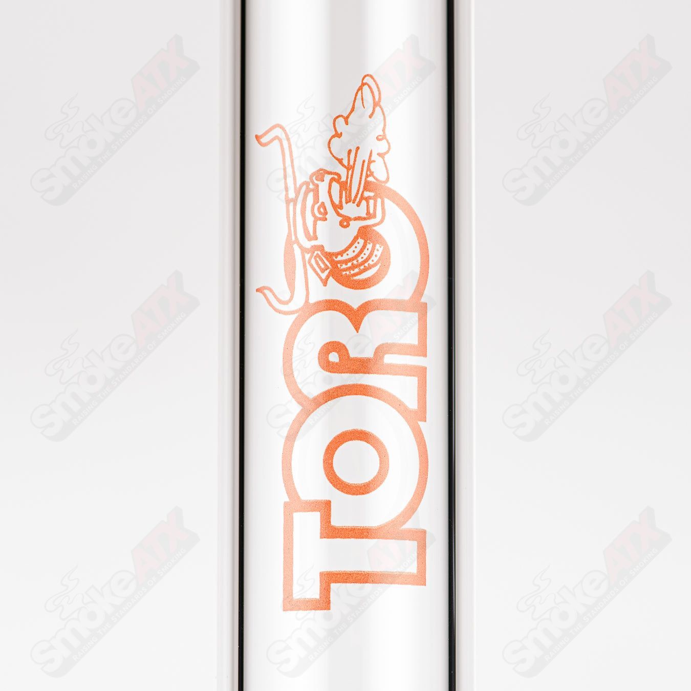 #3 18mm 7/13 Arm Perc w Worked Sections Toro Glass - Smoke ATX