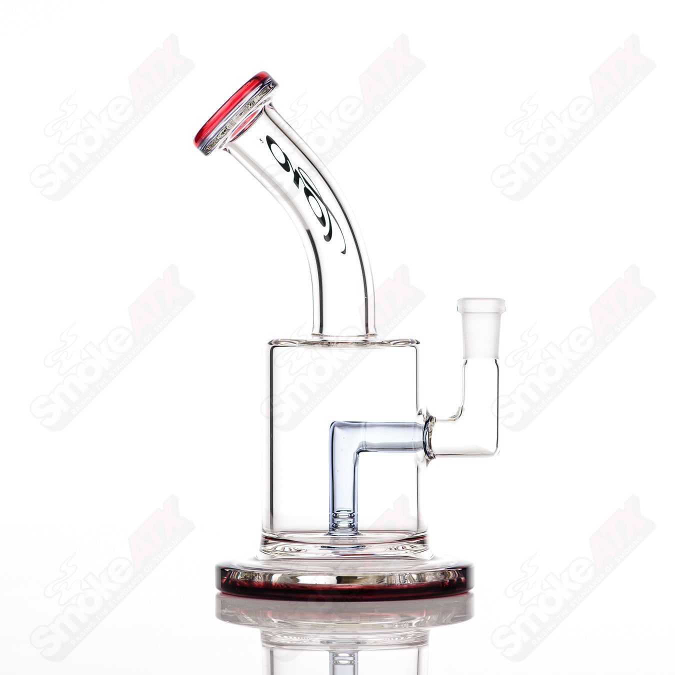 #2 10mm Macro XL w 2 Color Foot/Mouthpiece Toro Glass - Smoke ATX