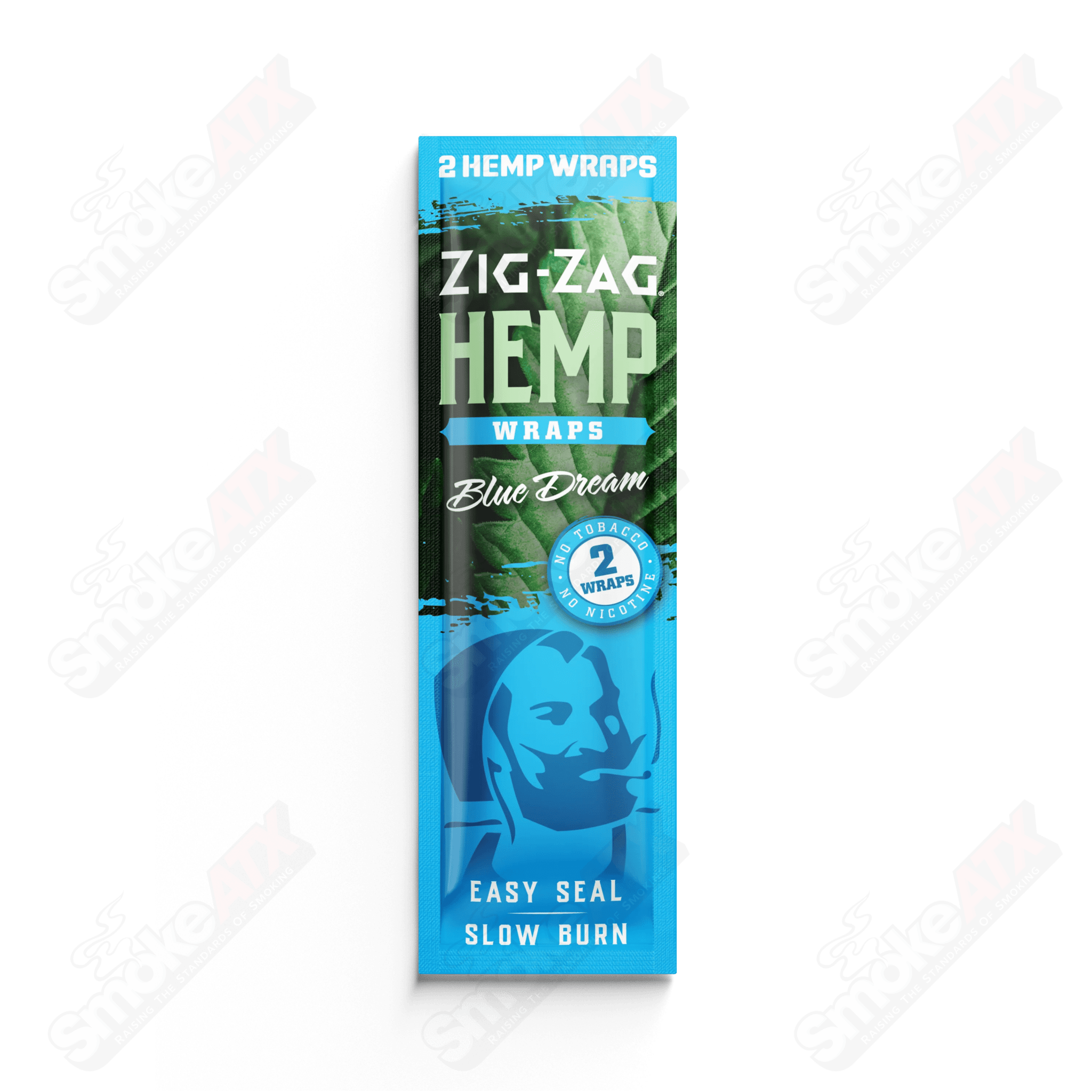 2pk Blue Dream Hemp Wraps Zig Zag - Smoke ATX