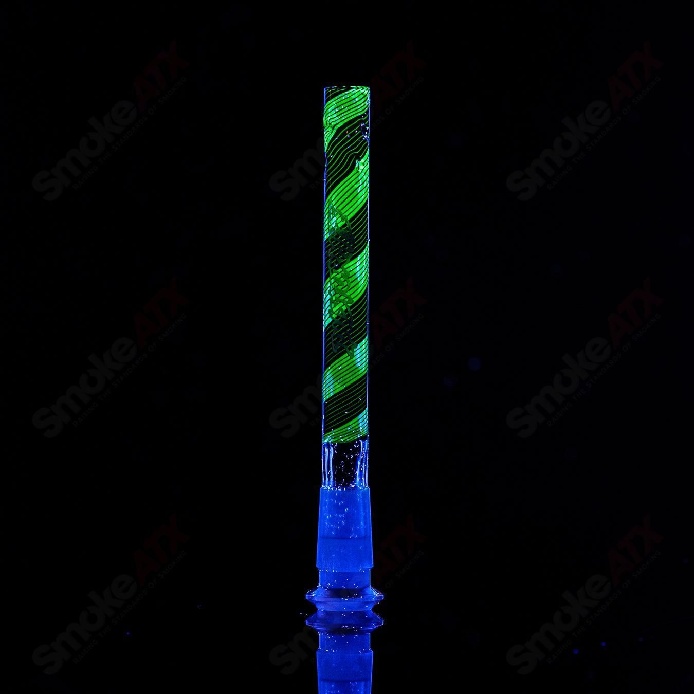 3 14mm UV Downstem German Diffused Single Color Dustorm Glass - Smoke ATX