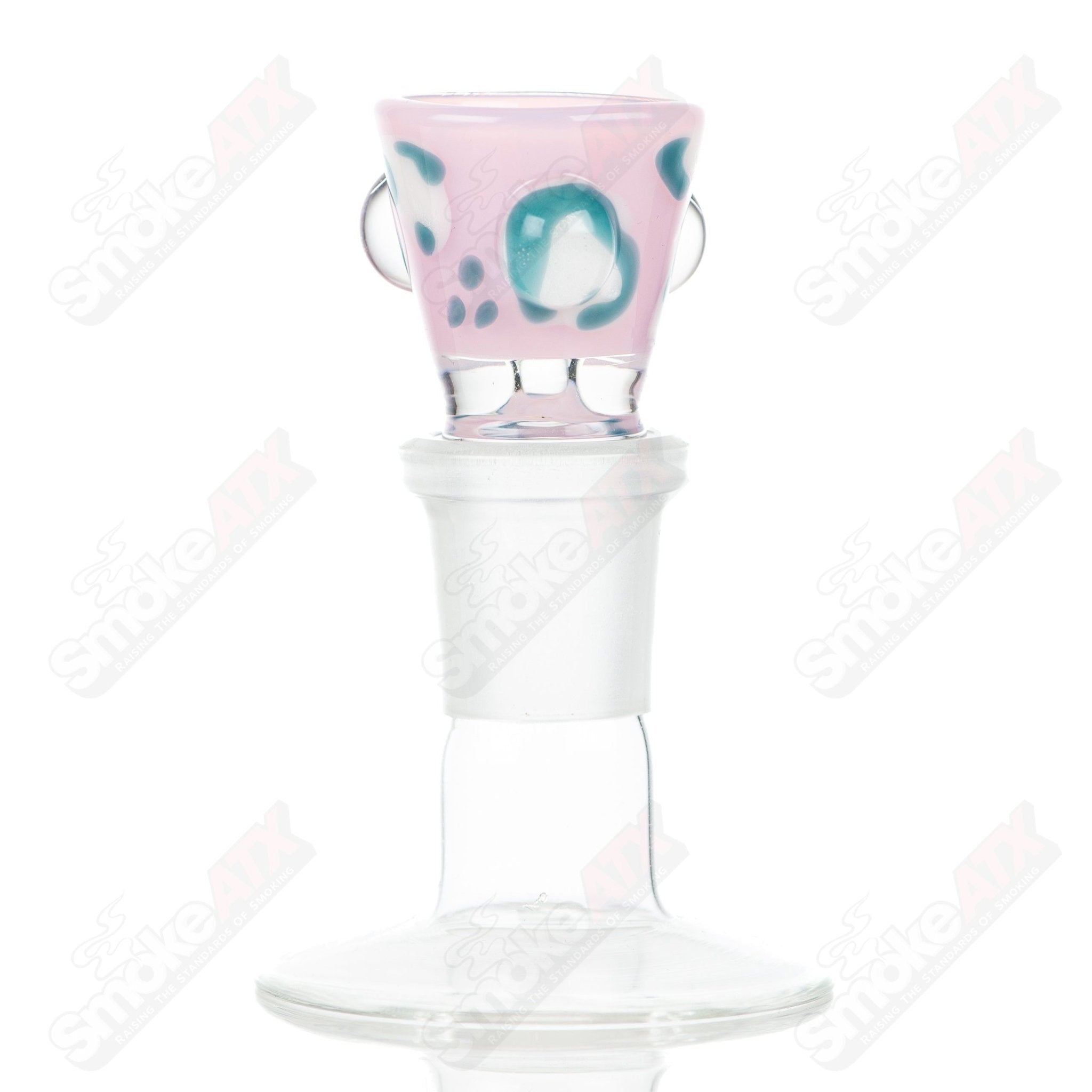 3 18mm Leopard Print Martini Bowl w Dots Adventures In Glass Blowing - Smoke ATX