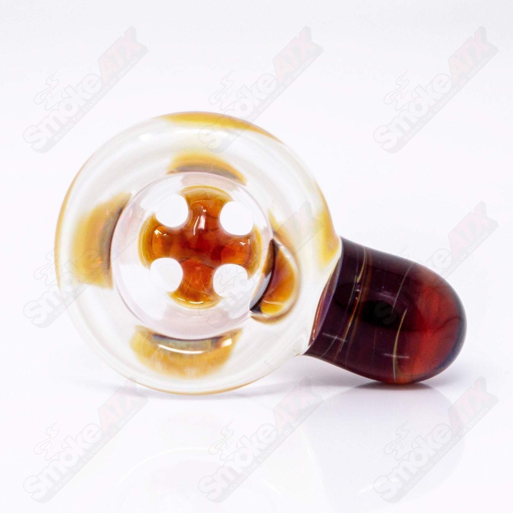 Amber Purple Black T Glass 18mm Partial Accent Slide - Smoke ATX
