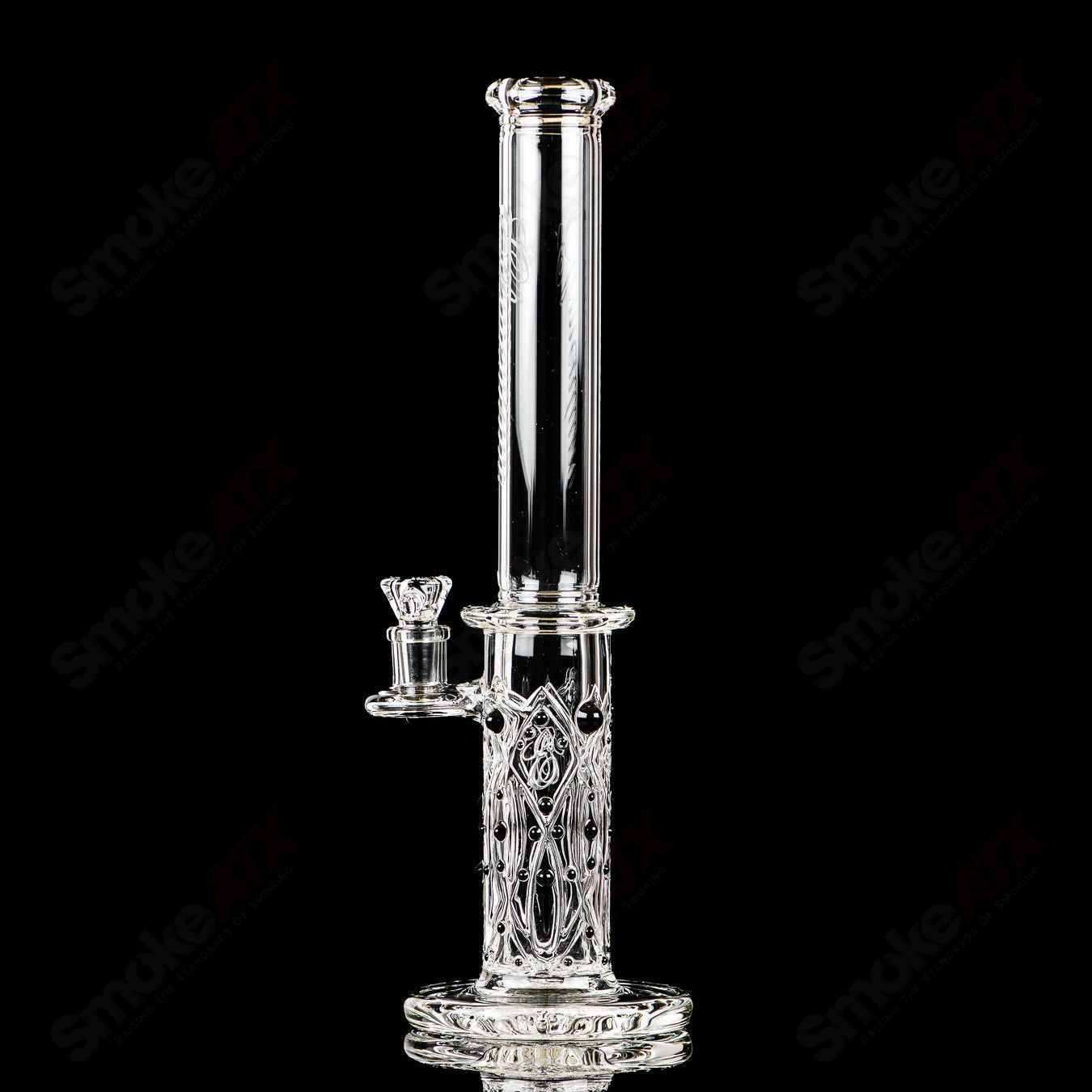 #2 Elementum Membrane Tube with Color Dots Avant-Garde Glass - Smoke ATX