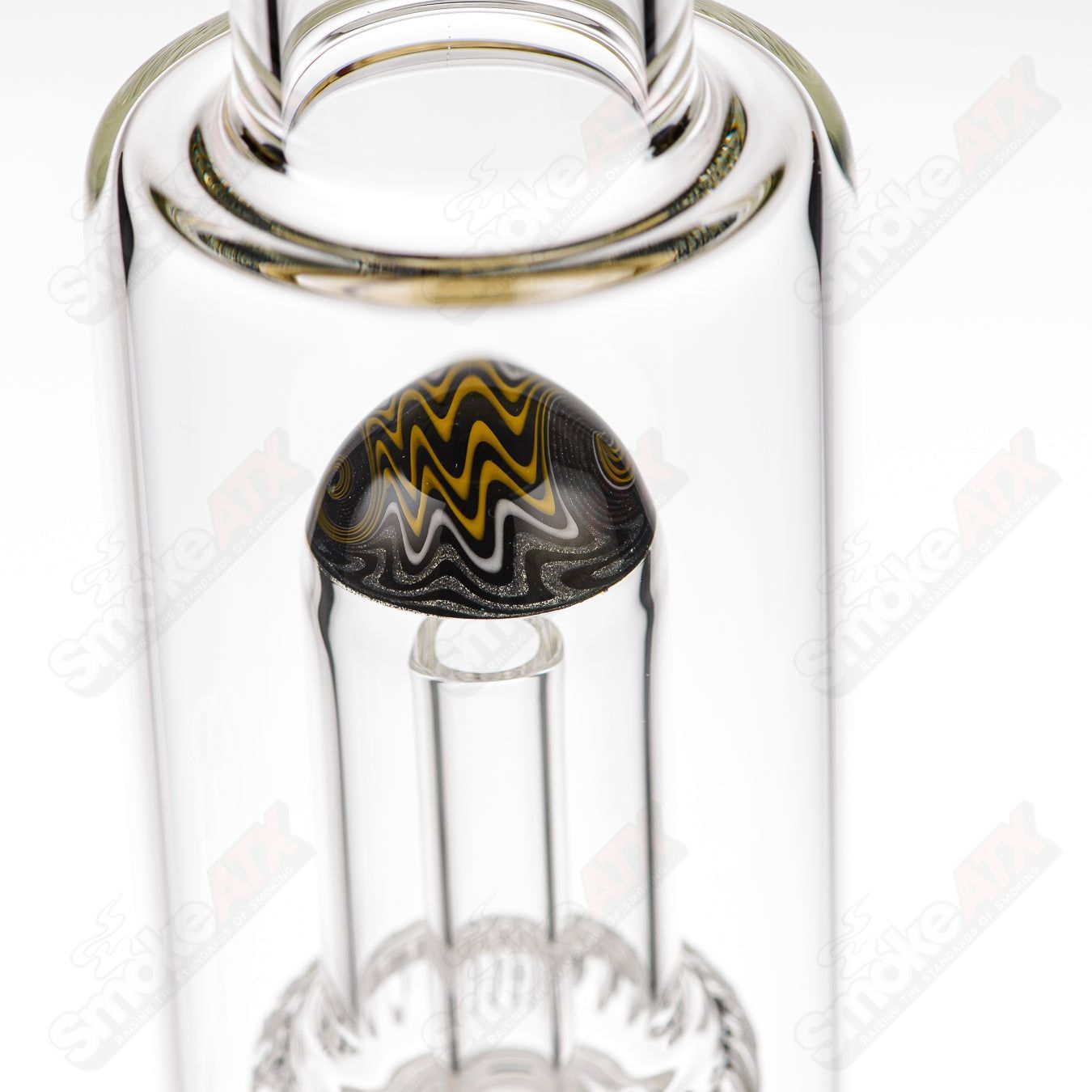 #1 18mm Full size Circ to Circ w Worked Sections Toro Glass - Smoke ATX