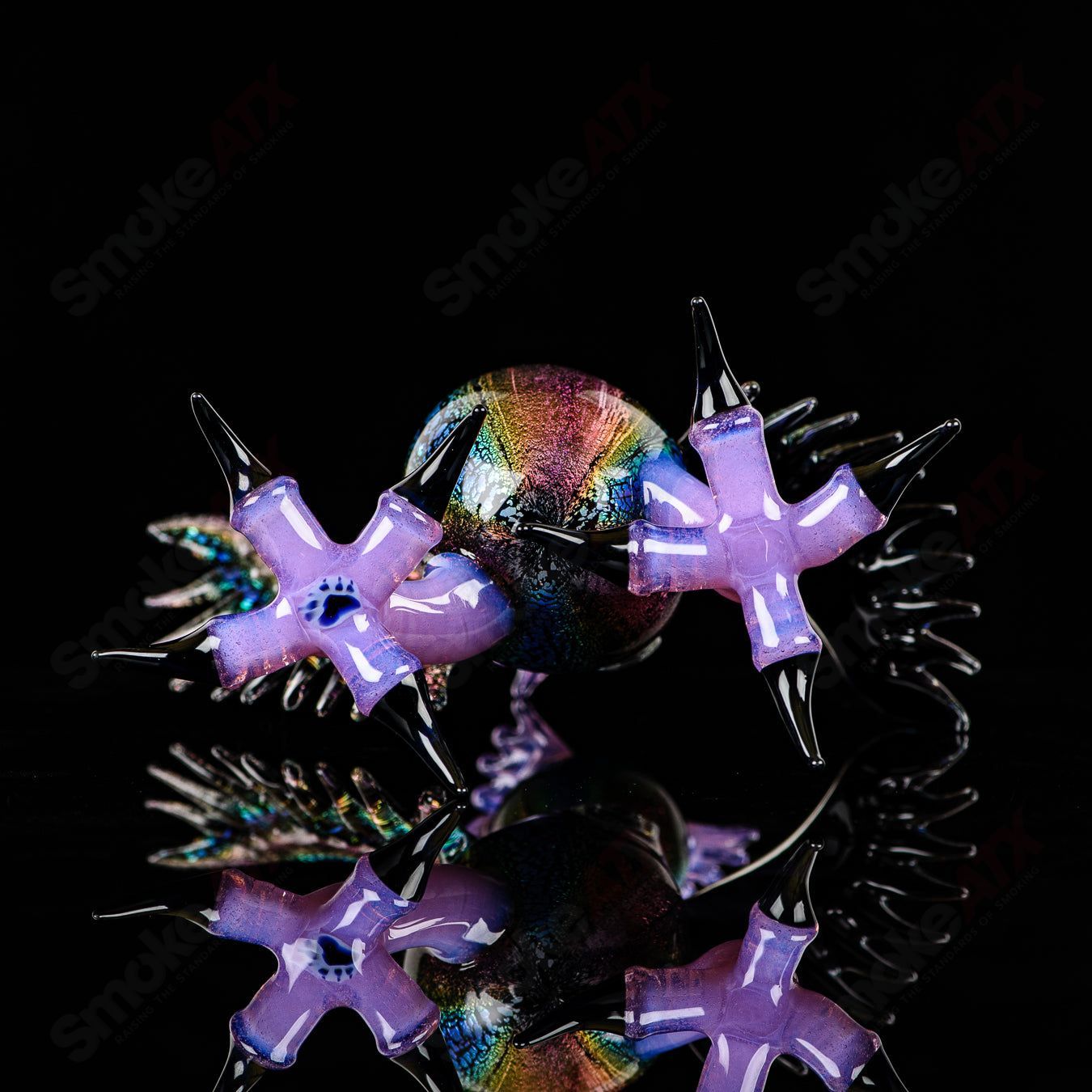 Dichro Owl Four Winds Flameworks x Turtle Time - Smoke ATX