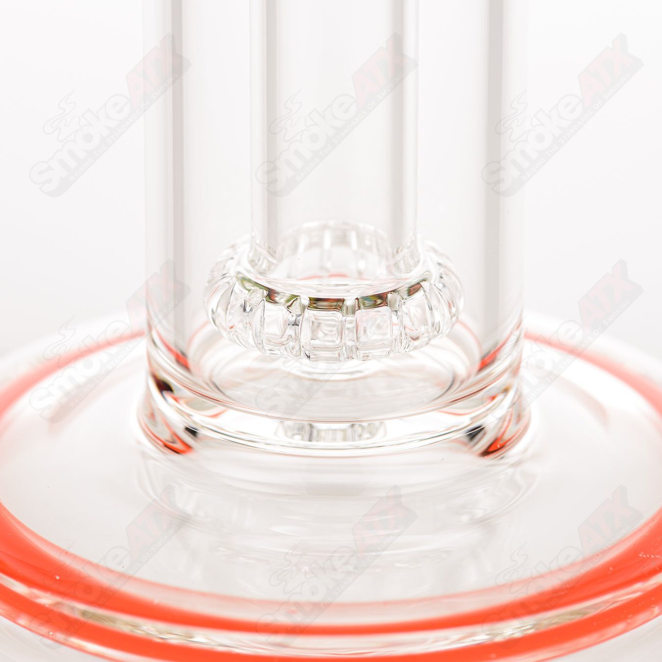 #1 14mm Mini Circ to 13 Arm Conturax w Color Accent and Worked Section Toro Glass - Smoke ATX