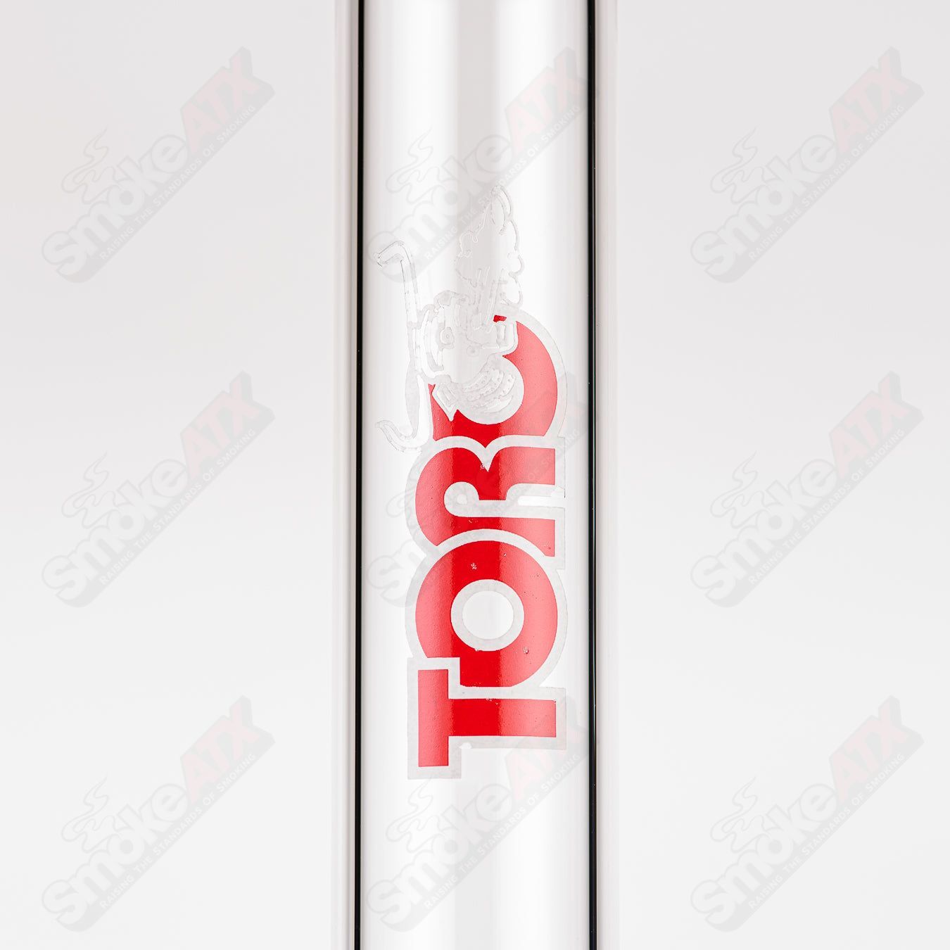 #2 18mm 7/13 Arm Perc w Worked Sections Toro Glass - Smoke ATX