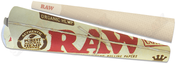3pk King Size Cones Organic Hemp Raw - Smoke ATX
