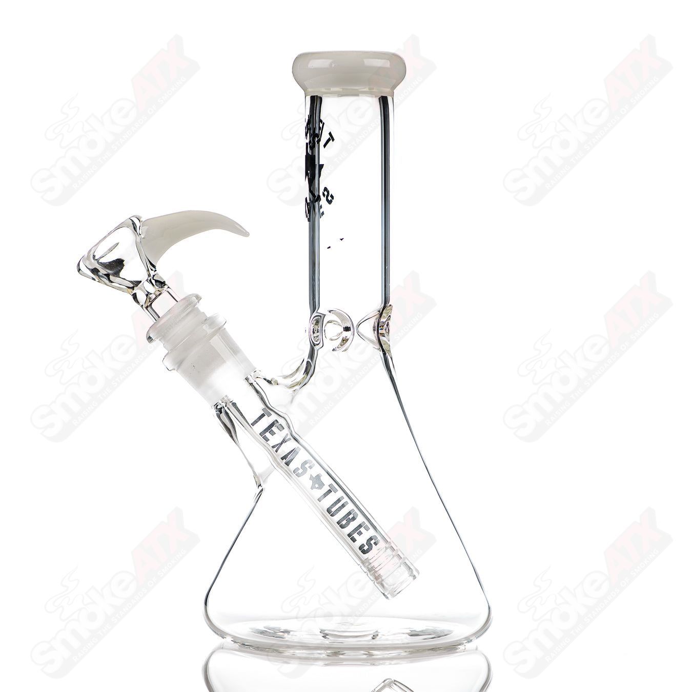 4 14mm 8.5in Color Beaker Texas Tubes - Smoke ATX