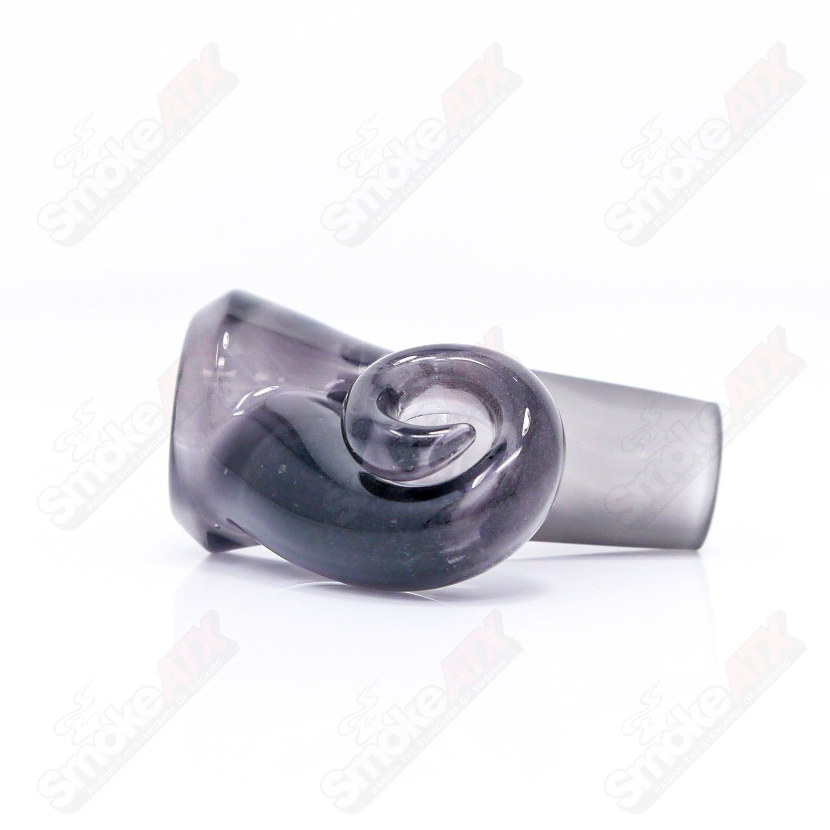 Black Ice UV Black T Glass 18mm Fully Worked Slide #2 - Smoke ATX