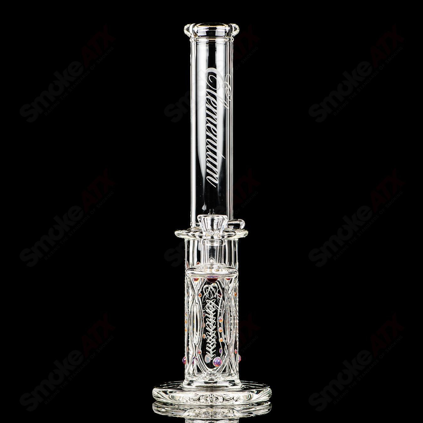 #1 Elementum Membrane Tube with Color Dots Avant-Garde Glass - Smoke ATX