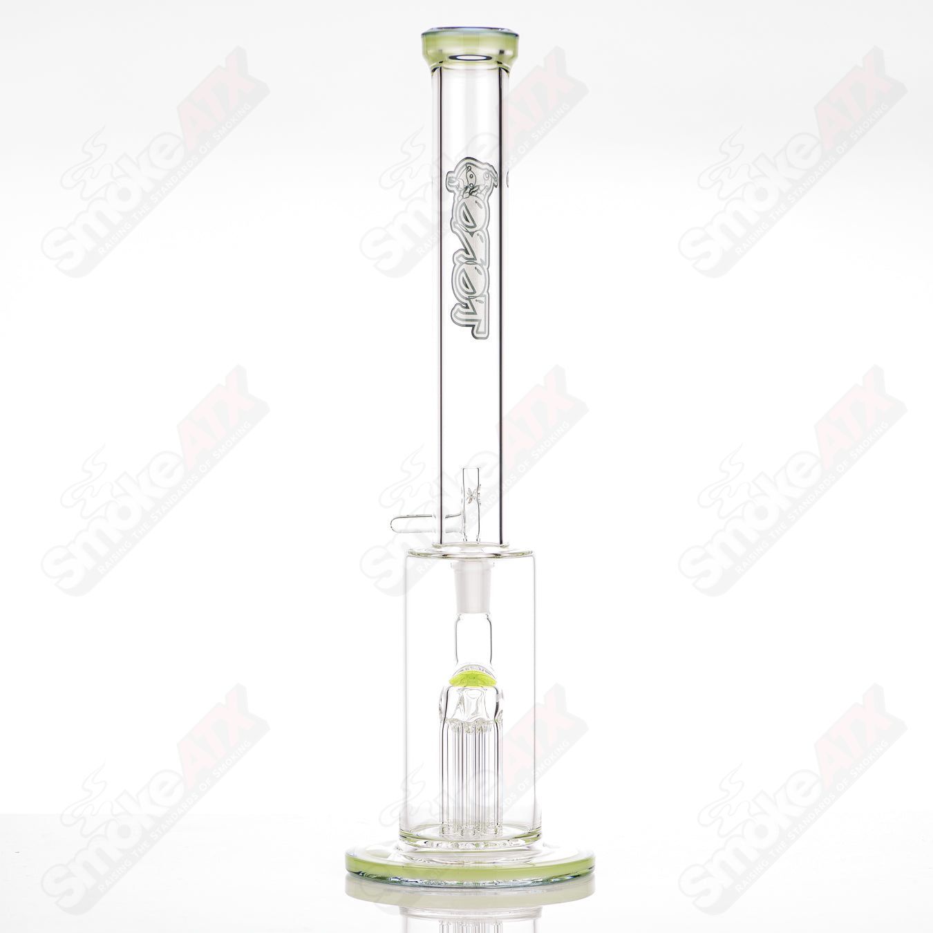 #1 14mm Mini Tree w Color Accent Toro Glass - Smoke ATX