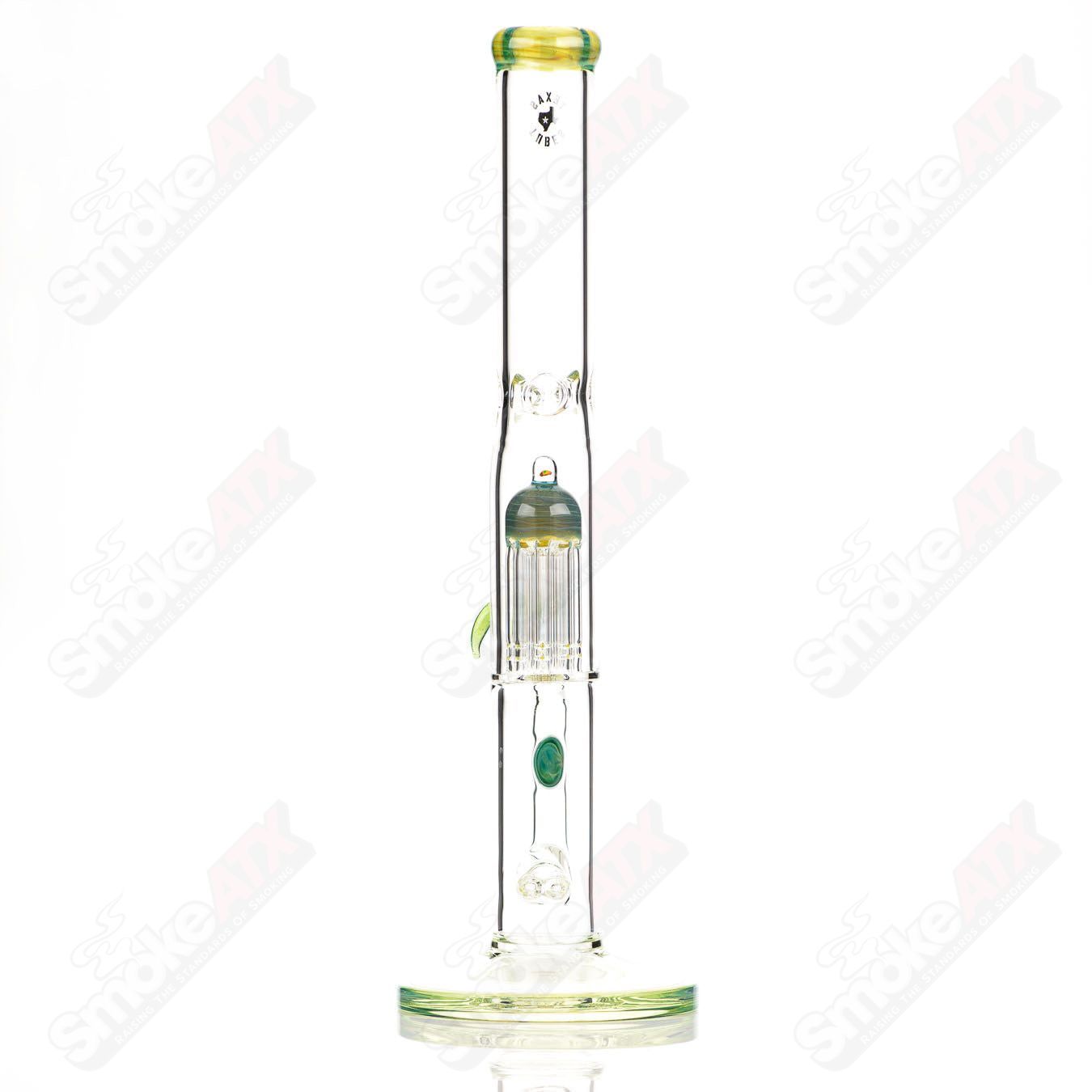 17in 18mm Dual Stemline to 8 Arm (Green Energy) Texas Tubes - Smoke ATX