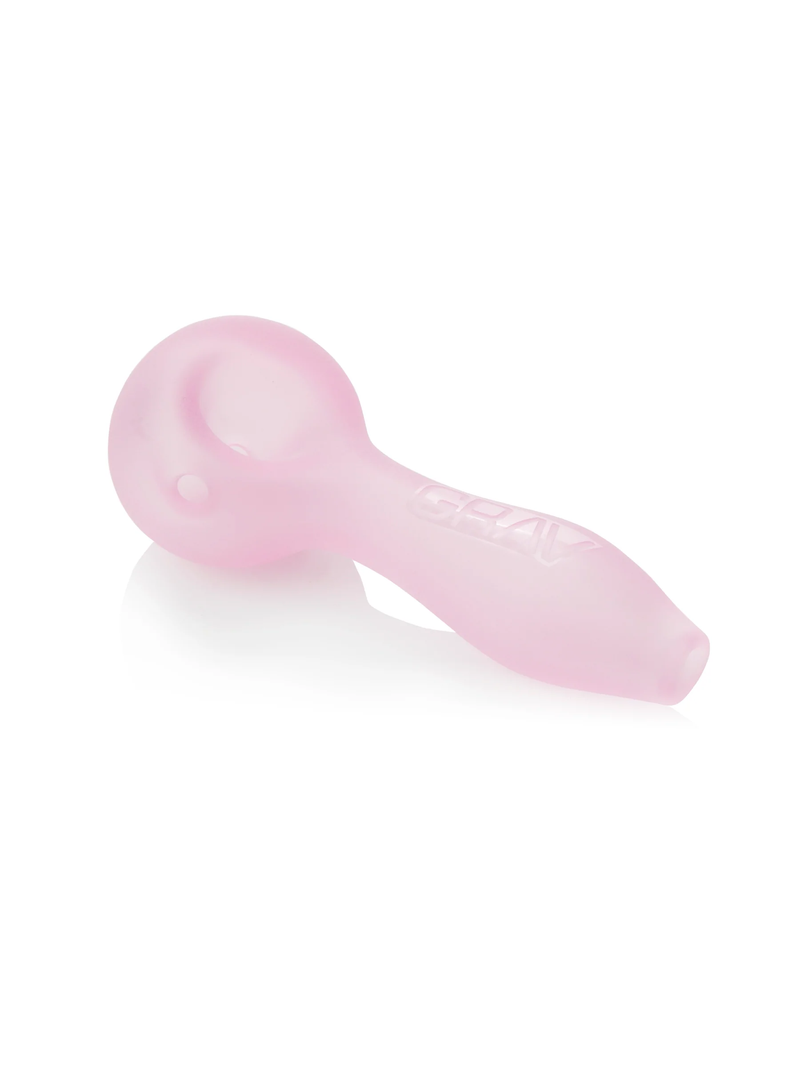 4in Pink  Sandblasted Spoon Grav Labs - Smoke ATX