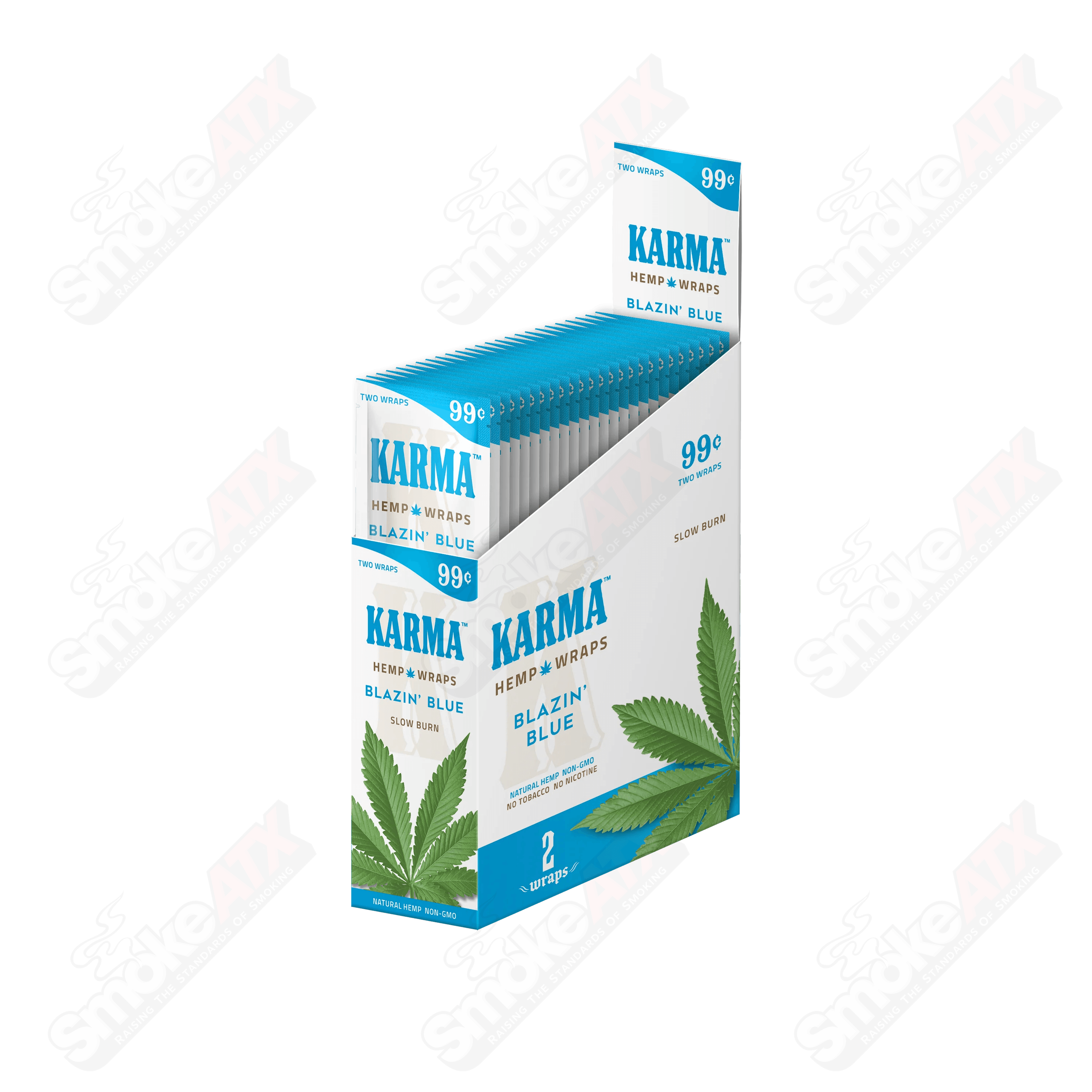 Blazin Blue Karma Hemp Wraps - Smoke ATX