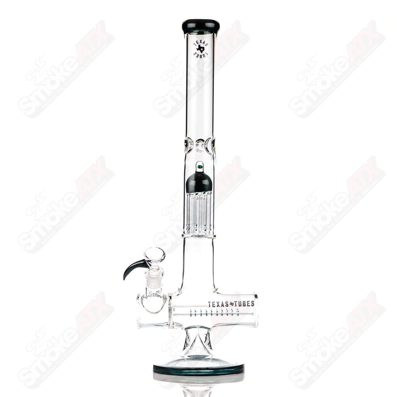 18in 18mm Inline to 8 Arm (Unobtainium) Texas Tubes - Smoke ATX