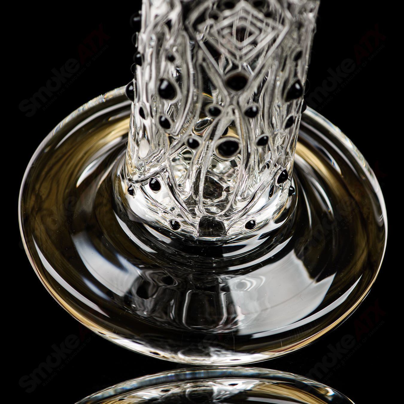 #2 Elementum Membrane Tube with Color Dots Avant-Garde Glass - Smoke ATX