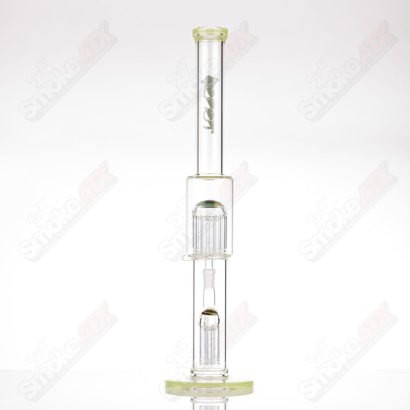 #1 18mm 7/13 Arm Perc w Worked Sections Toro Glass - Smoke ATX