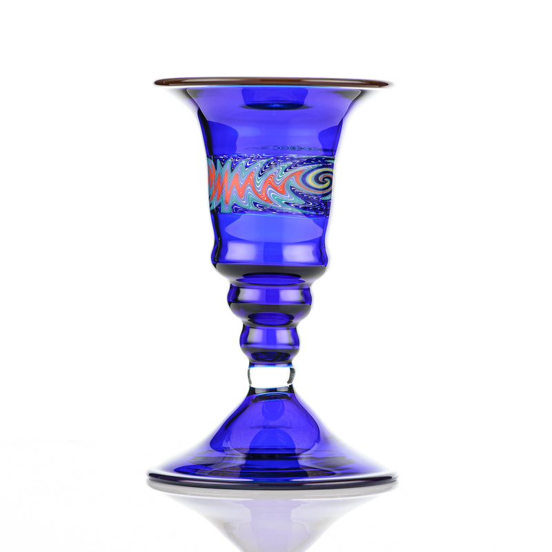 Cobalt Wig Wag Footed Sherry Glass Eusheen (2005) - Smoke ATX
