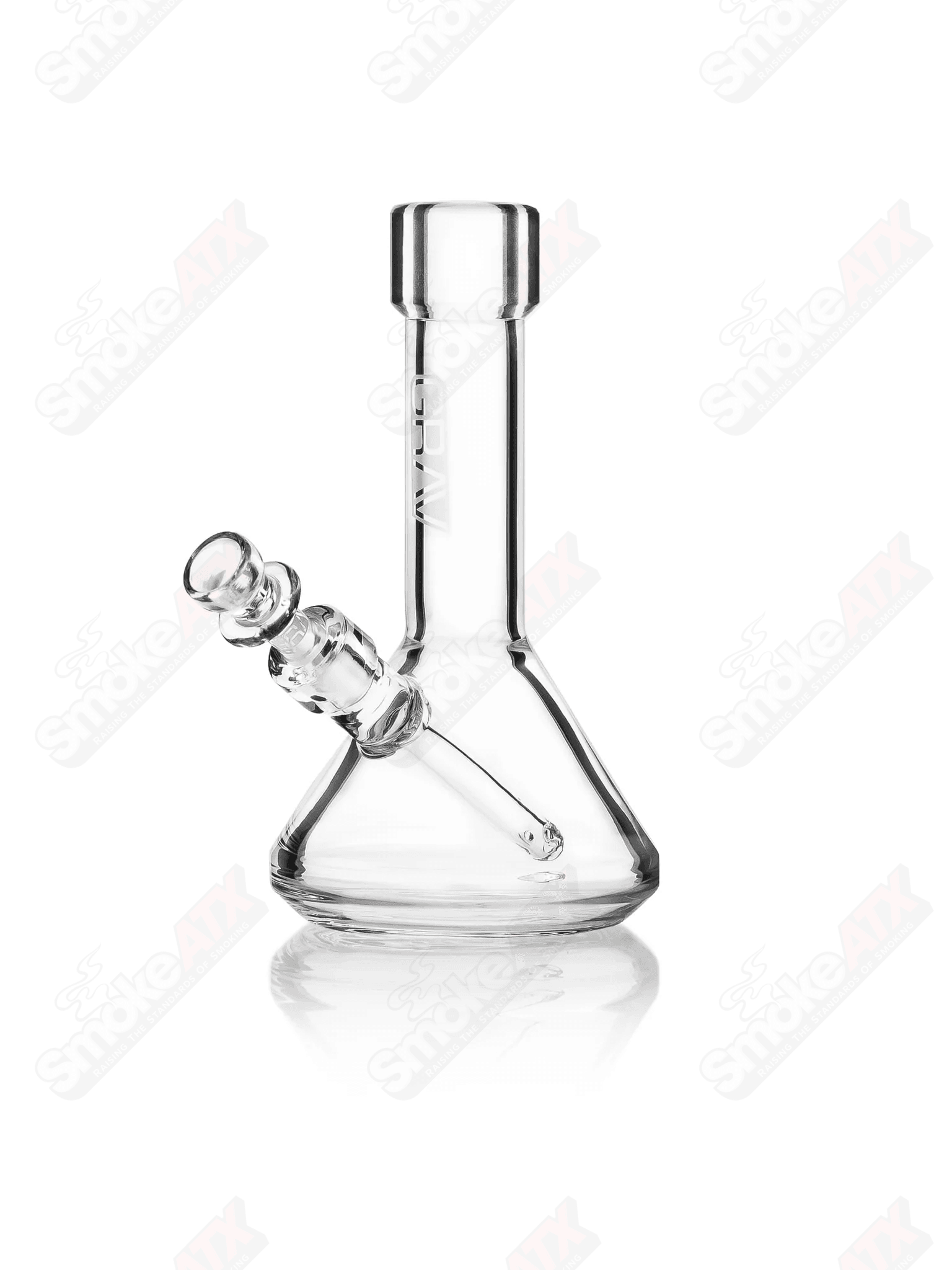 6in Clear Mini Beaker Base Water Pipe  Grav - Smoke ATX