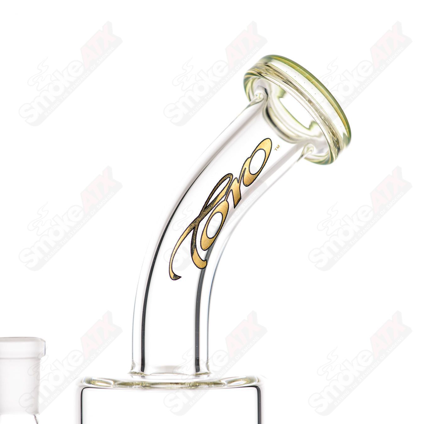 #1 10mm Macro XL w 2 Color Foot/Mouthpiece Toro Glass - Smoke ATX