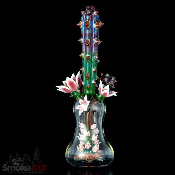 Flower Terrarium (Mixed Color #14 w/ UV Accents) Unparalleled Glass - Smoke ATX