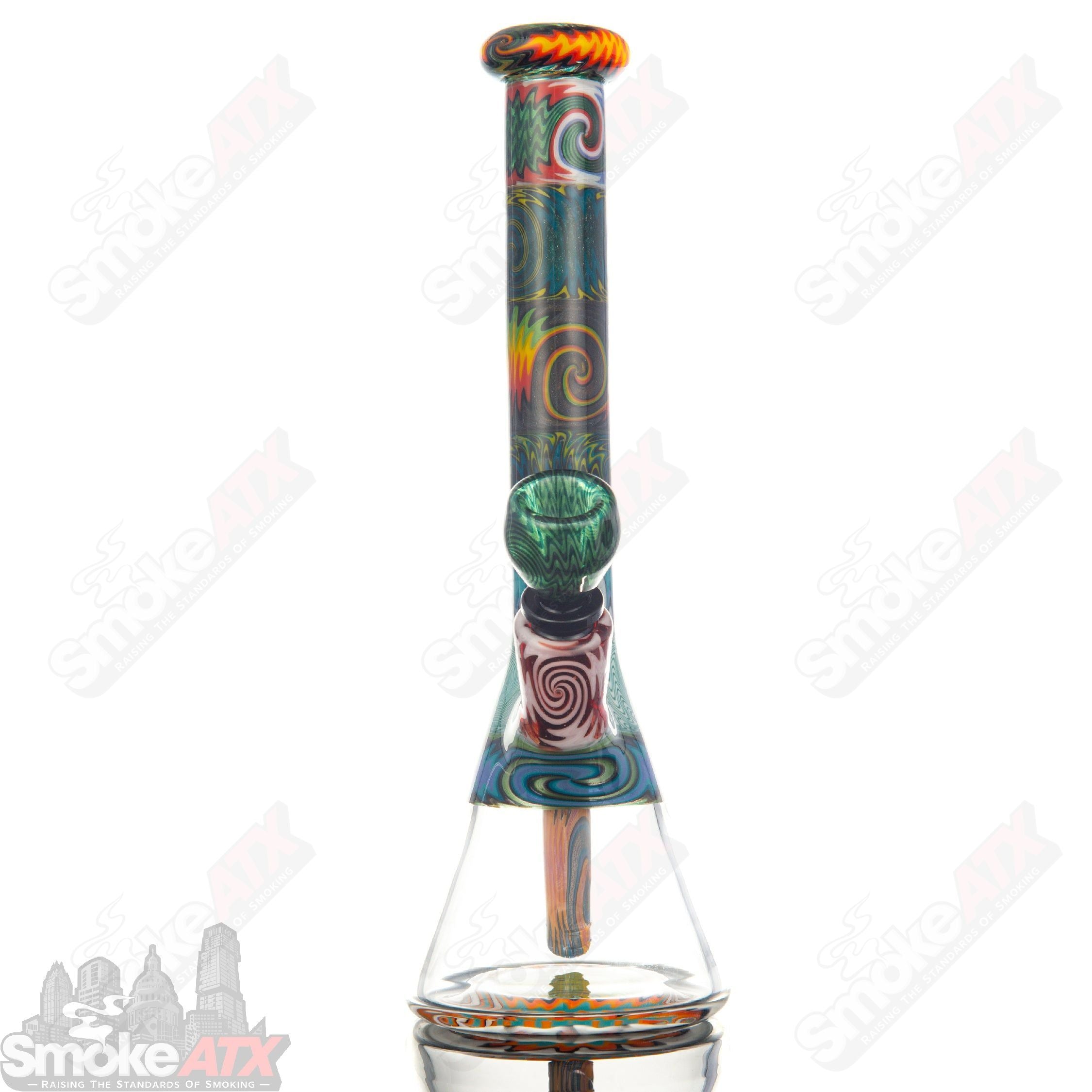 Wig Wag Beaker 14 Section Strobel Glass - Smoke ATX