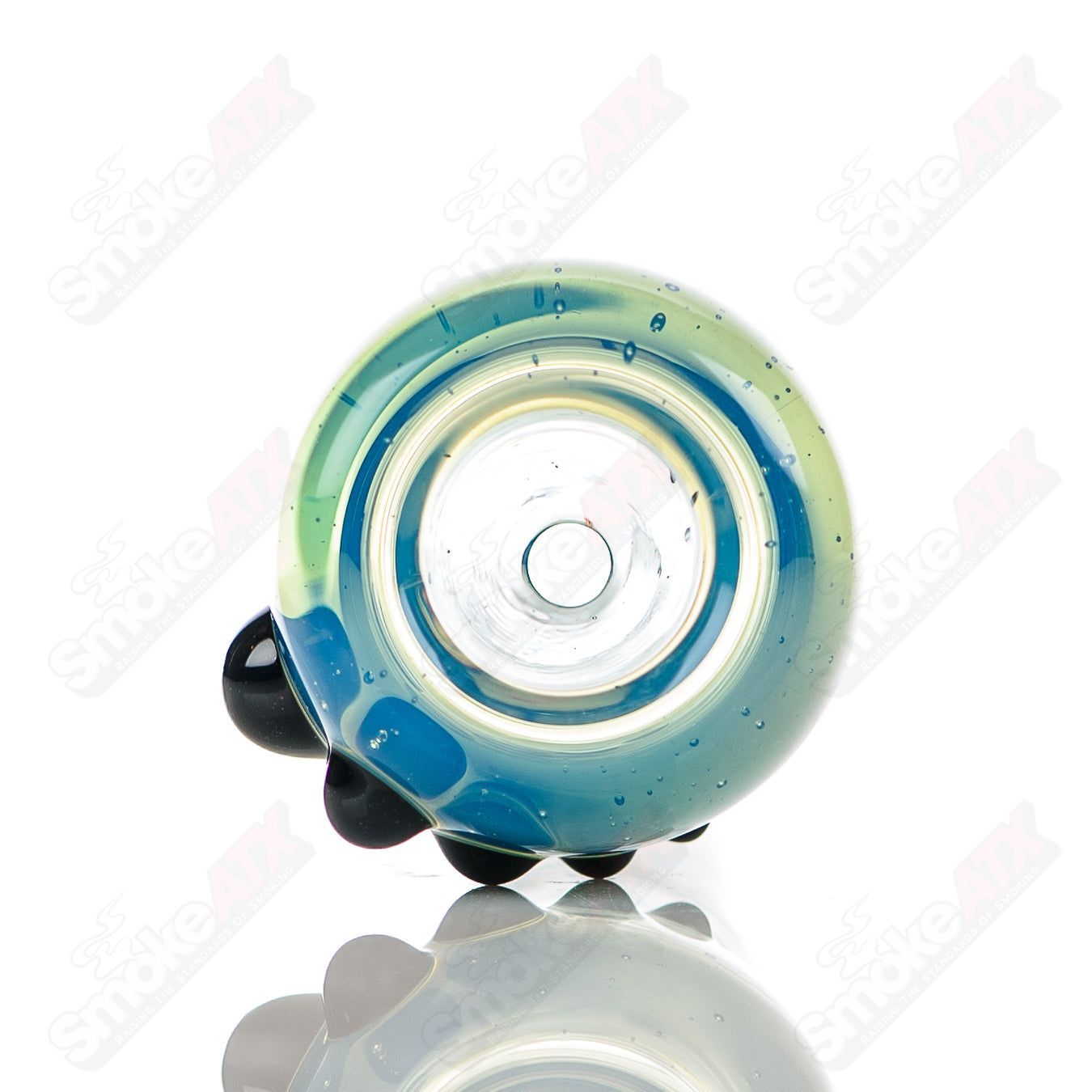 #17 18mm Full Color Push Slide Bowl Dustorm Glass - Smoke ATX