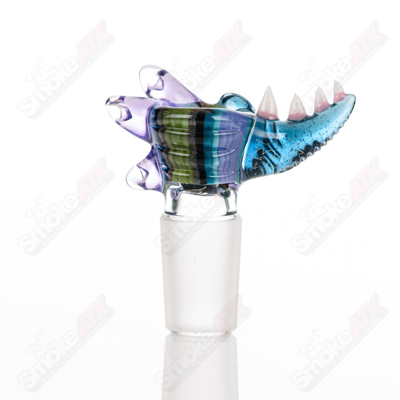 19mm UV Slide 3 Hole (Purple Rain/Atomic Stardust/Green/Purple/Blue/Linework Tubing) SALT - Smoke ATX