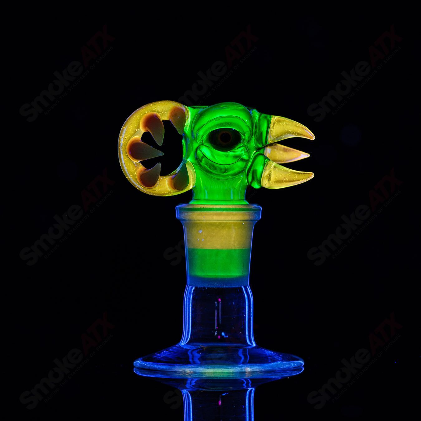 #2 19mm 3 Hole UV Slide (UV Reactive) SPG x SALT - Smoke ATX