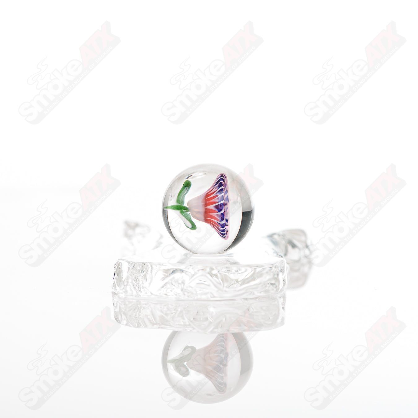 #2 Flower Topper Marble Kobuki Glass Kobuki Glass - Smoke ATX